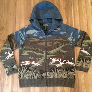 Lauren by Ralph Lauren Hunting Dog Hooded Sweater